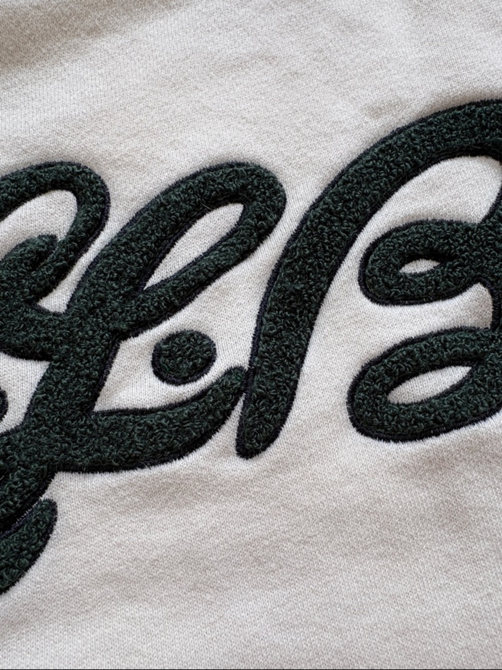 L.L. Bean Women’s Cream Crewneck Sweatshirt with Dark Green Logo Size L - Picture 7 of 7